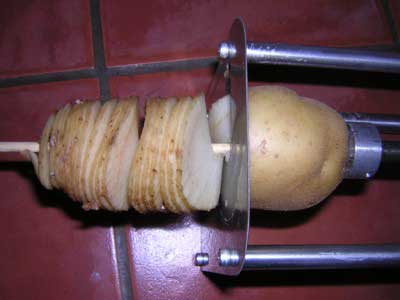 Potato halfway done